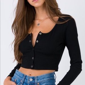 Princess Polly Double Vision Ribbed Crop